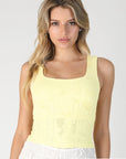 Stacie Double Lace Square Crop Tank