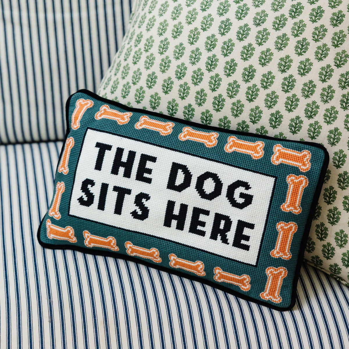 Dog Sits Here Pillow