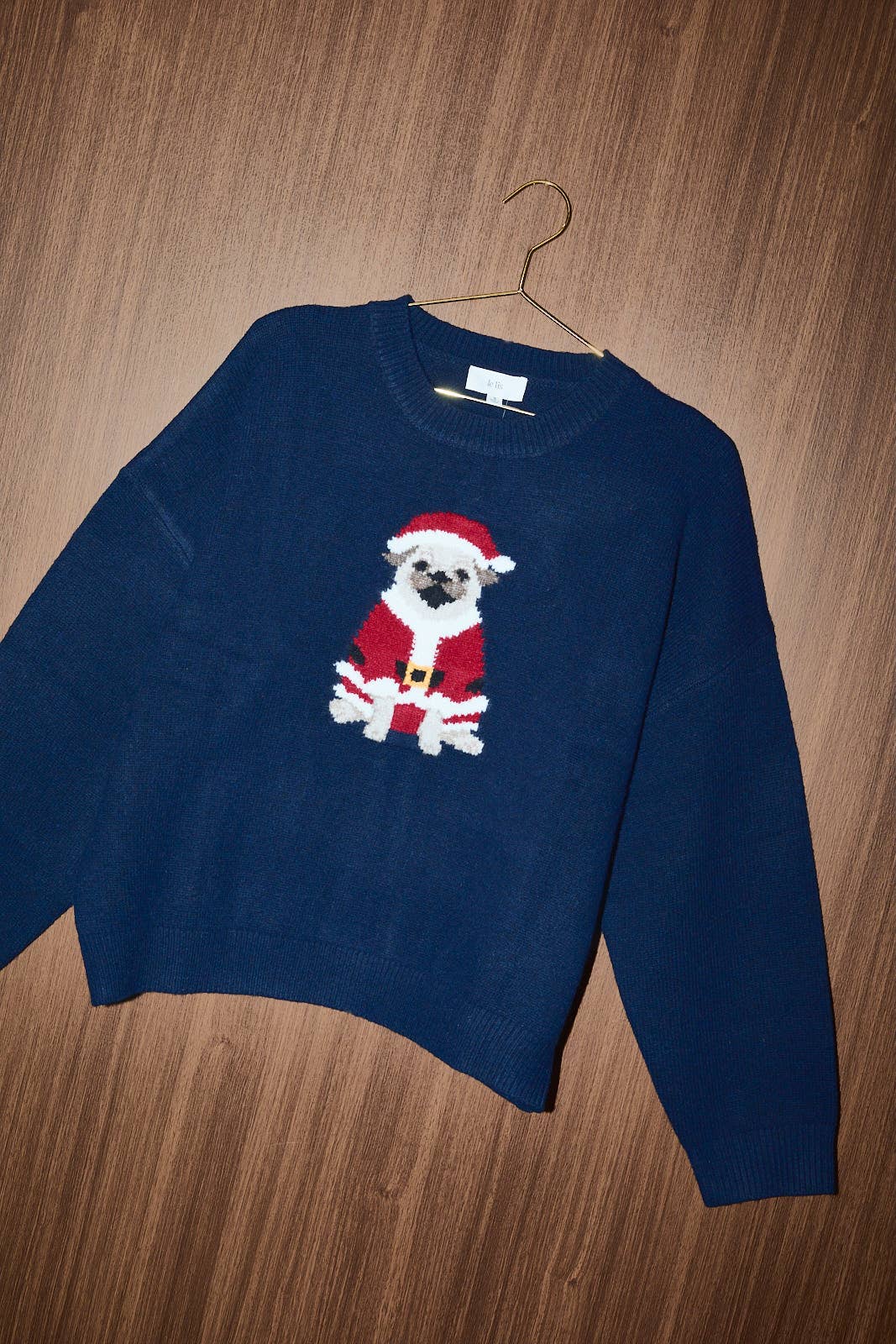 Santa Pug Knit Sweater