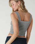 Paula Striped Square Neck Tank - sanitystyle