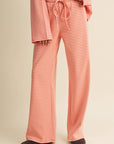 Striped Cotton Knit Wide Leg Pants