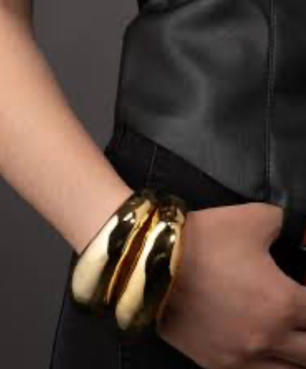 Editorial Hinge Bracelets 14K Gold PVD- Recycled 