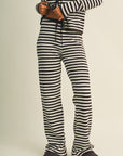 Striped Relaxed Pants with Drawstring Waist