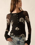 Fiona Floral Mesh Top
