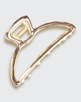 Open Shape Claw Clip - Gold