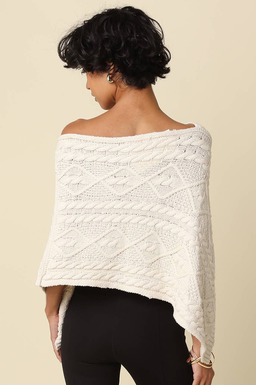 Margo Textured Knit Poncho Top