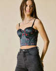 Melanie Floral Print Corset Top