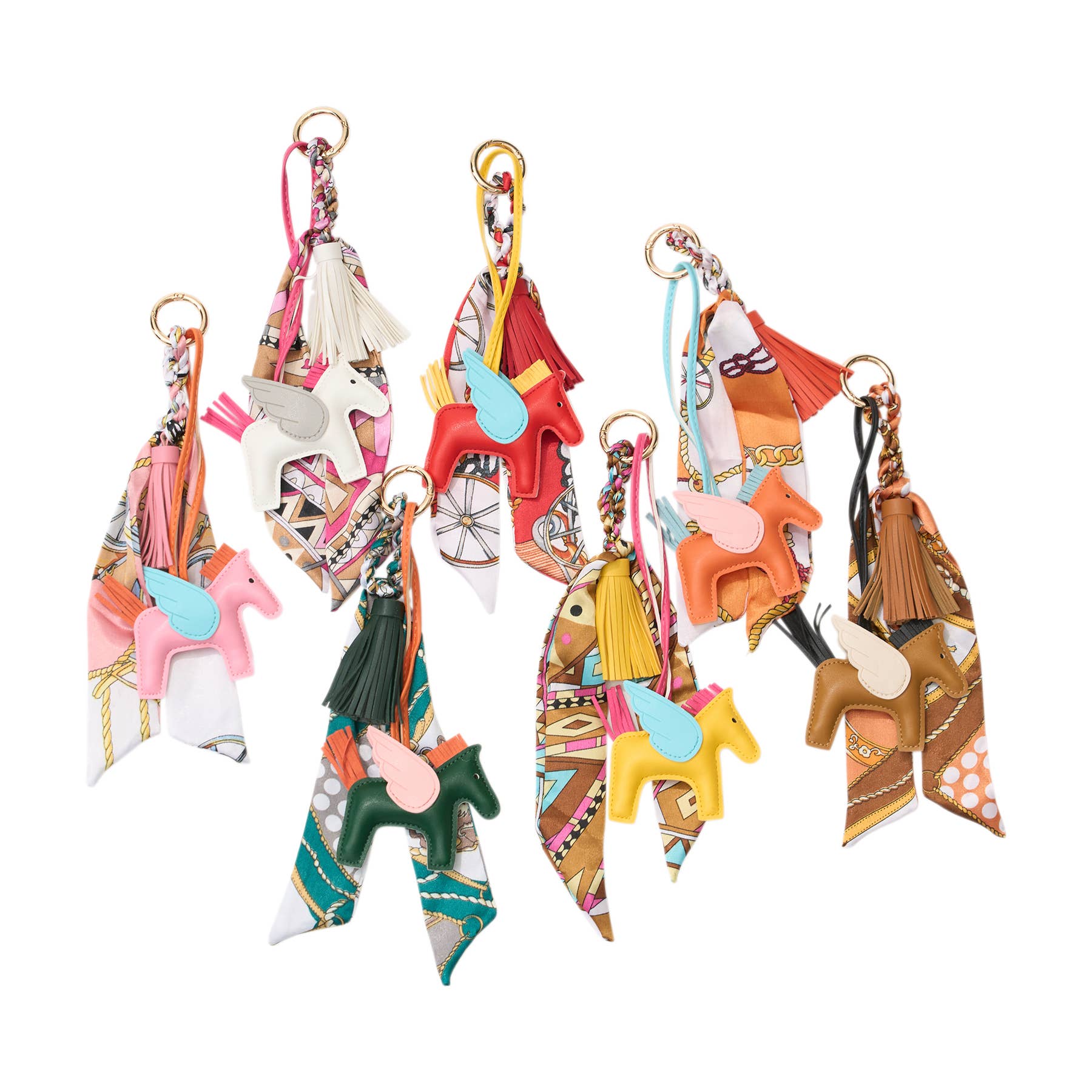 Horse &amp; Tassle Charm w/ Scarf Bag/Purse Charm