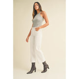 Minky Slim Wide Leg Jean