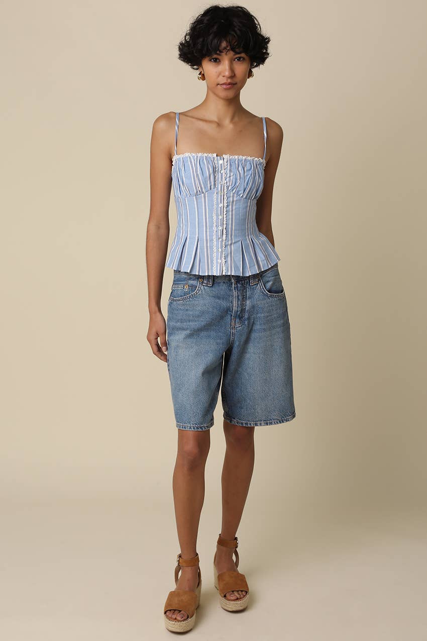 Lunaria Pinstripe Corset Top