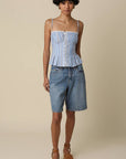 Lunaria Pinstripe Corset Top