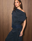 Estelle Lace Trim Satin Top