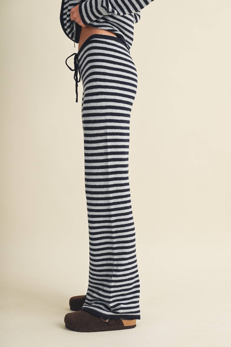 Striped Relaxed Pants with Drawstring Waist