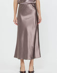 Satin Slip Midi Skirt