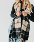 Penny Plaid Fringe Scarf
