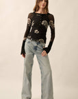 Fiona Floral Mesh Top