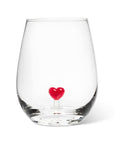 Heart Icon Stemless Wine Glass