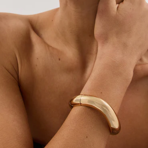 Editorial Hinge Bracelets 14K Gold PVD- Recycled 