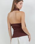 June Asymmetrical Top- Brown