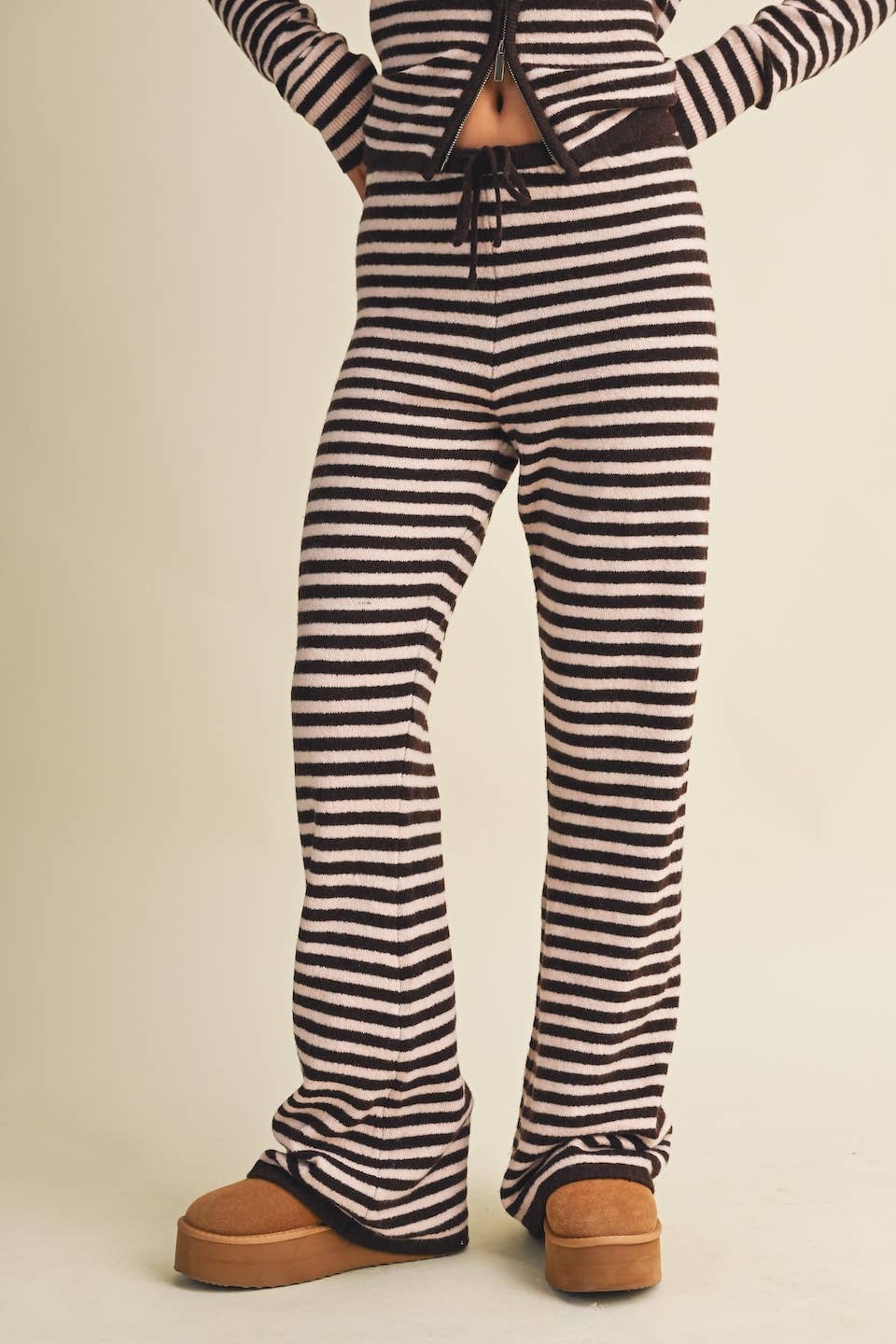 Striped Relaxed Pants with Drawstring Waist