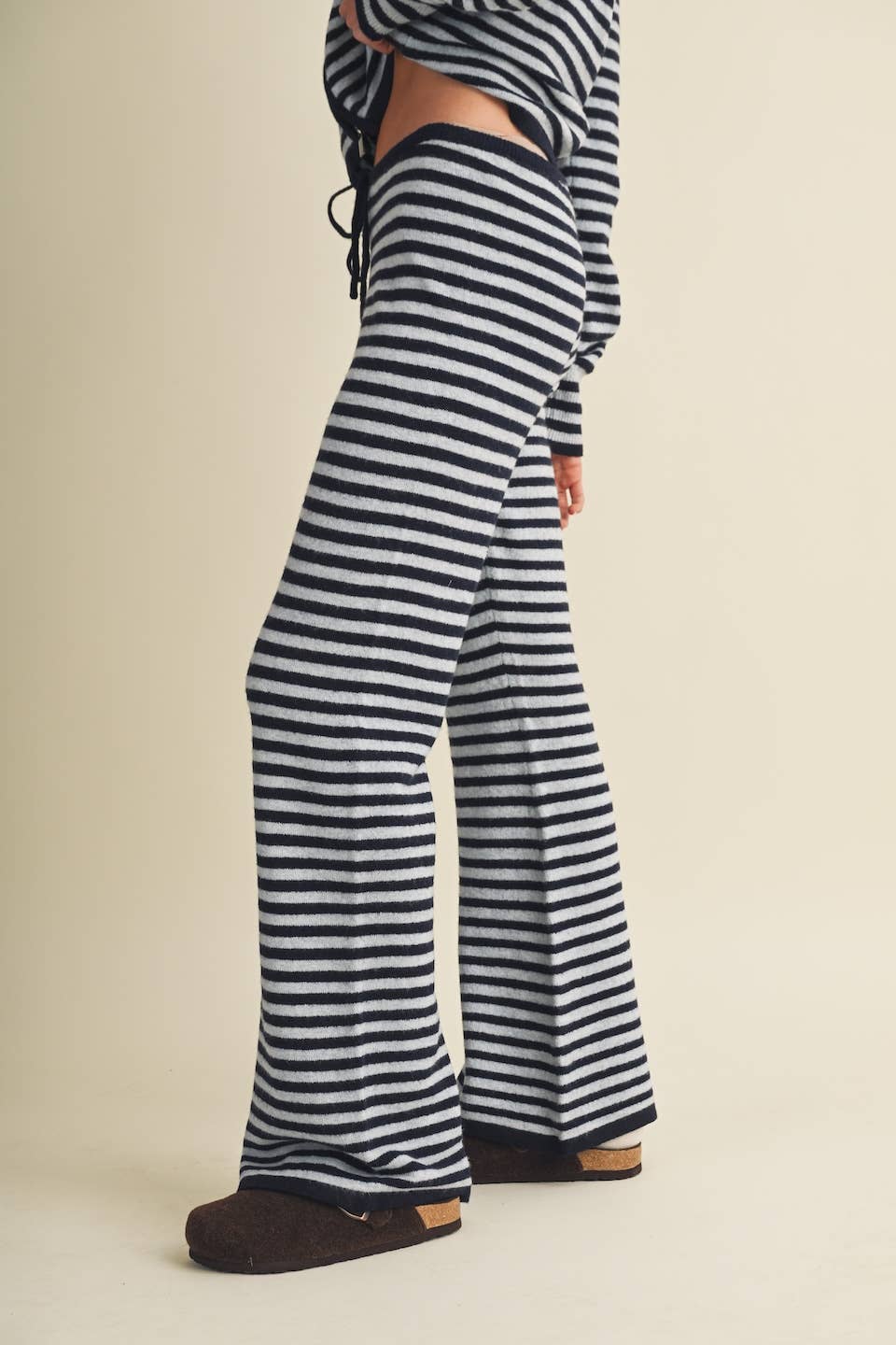 Striped Relaxed Pants with Drawstring Waist
