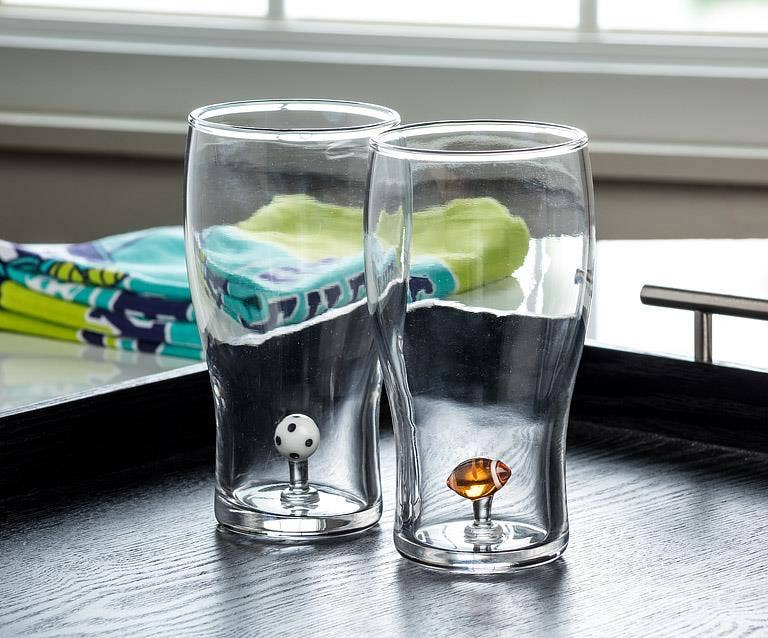 Soccer Ball Icon Beer Glass