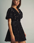 Viola Flocked Dress