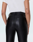 Pistola Ally Faux Leather Bootcut Pants Onyx