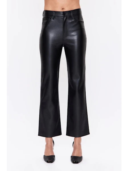 Pistola Ally Faux Leather Bootcut Pants Onyx
