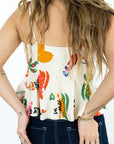 Alma Tie Front Top