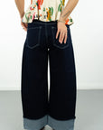 Kimberly Wide Leg Cuffed Jean