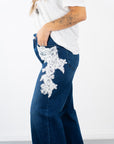 Joni Embroidered Wide Leg