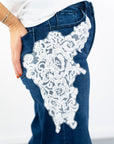 Joni Embroidered Wide Leg