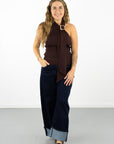 June Asymmetrical Top- Brown