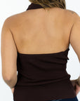 June Asymmetrical Top- Brown