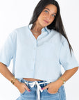 Linen Crop Buttondown
