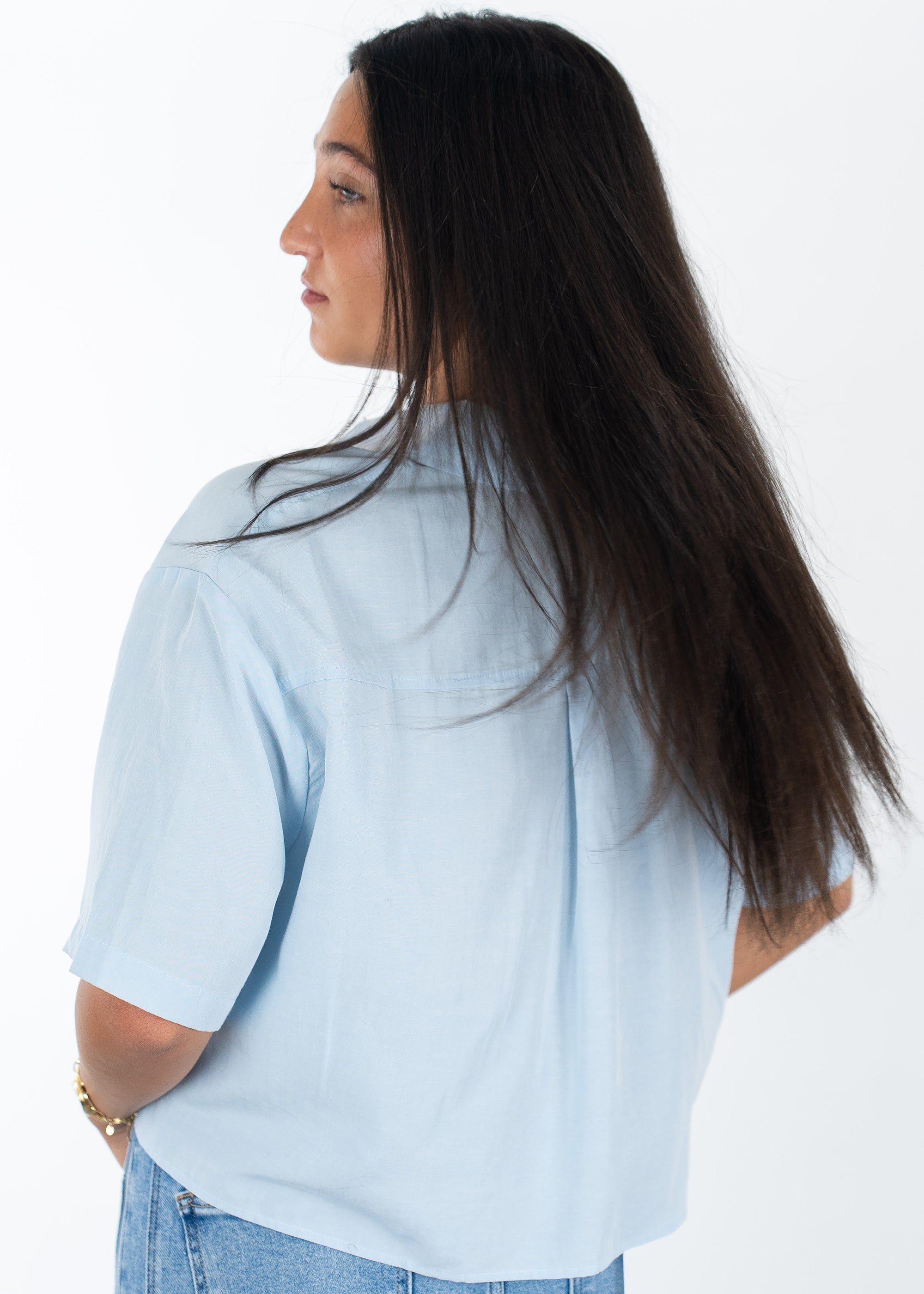 Linen Crop Buttondown
