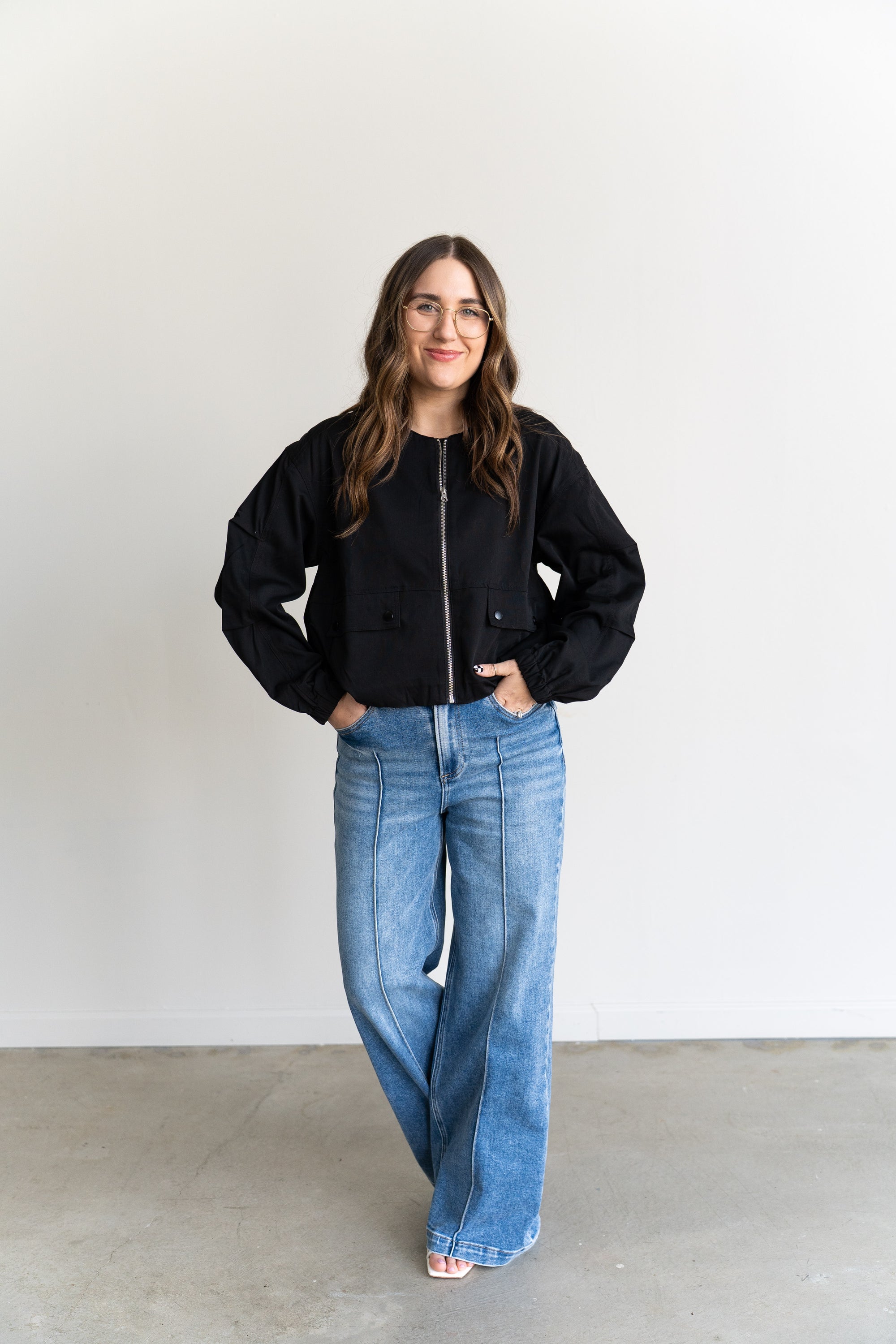 Camille Zip Front Top