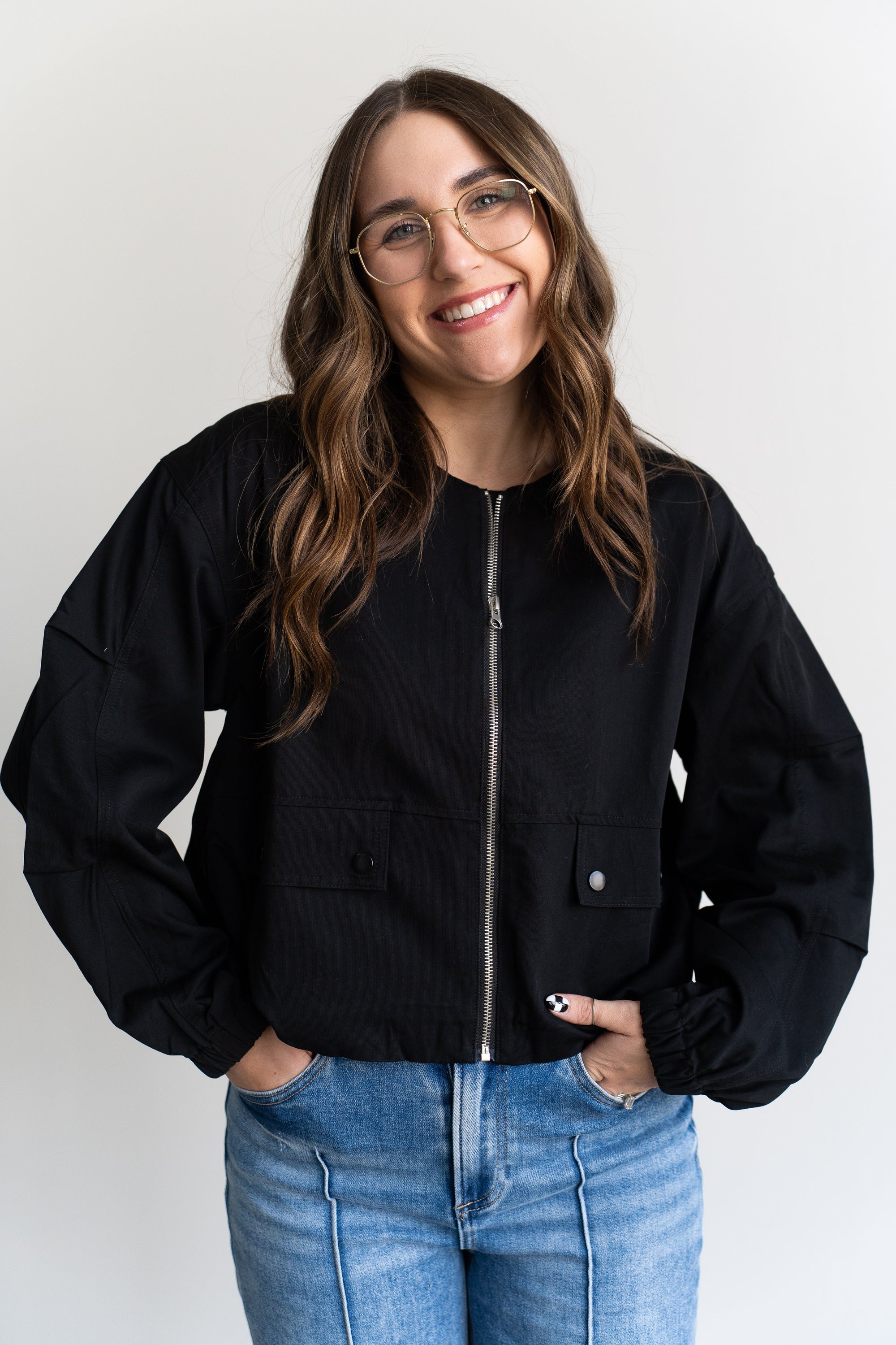 Camille Zip Front Top