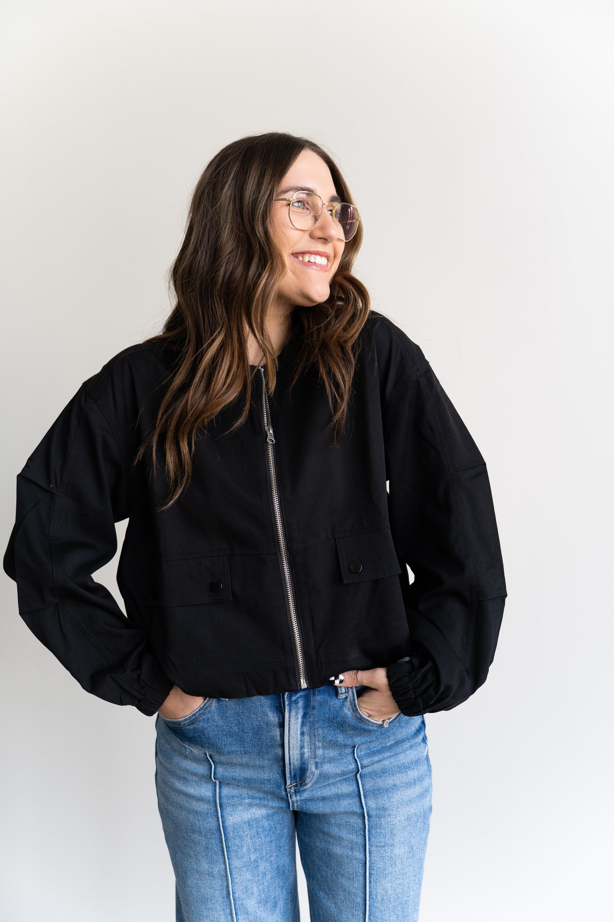 Camille Zip Front Top