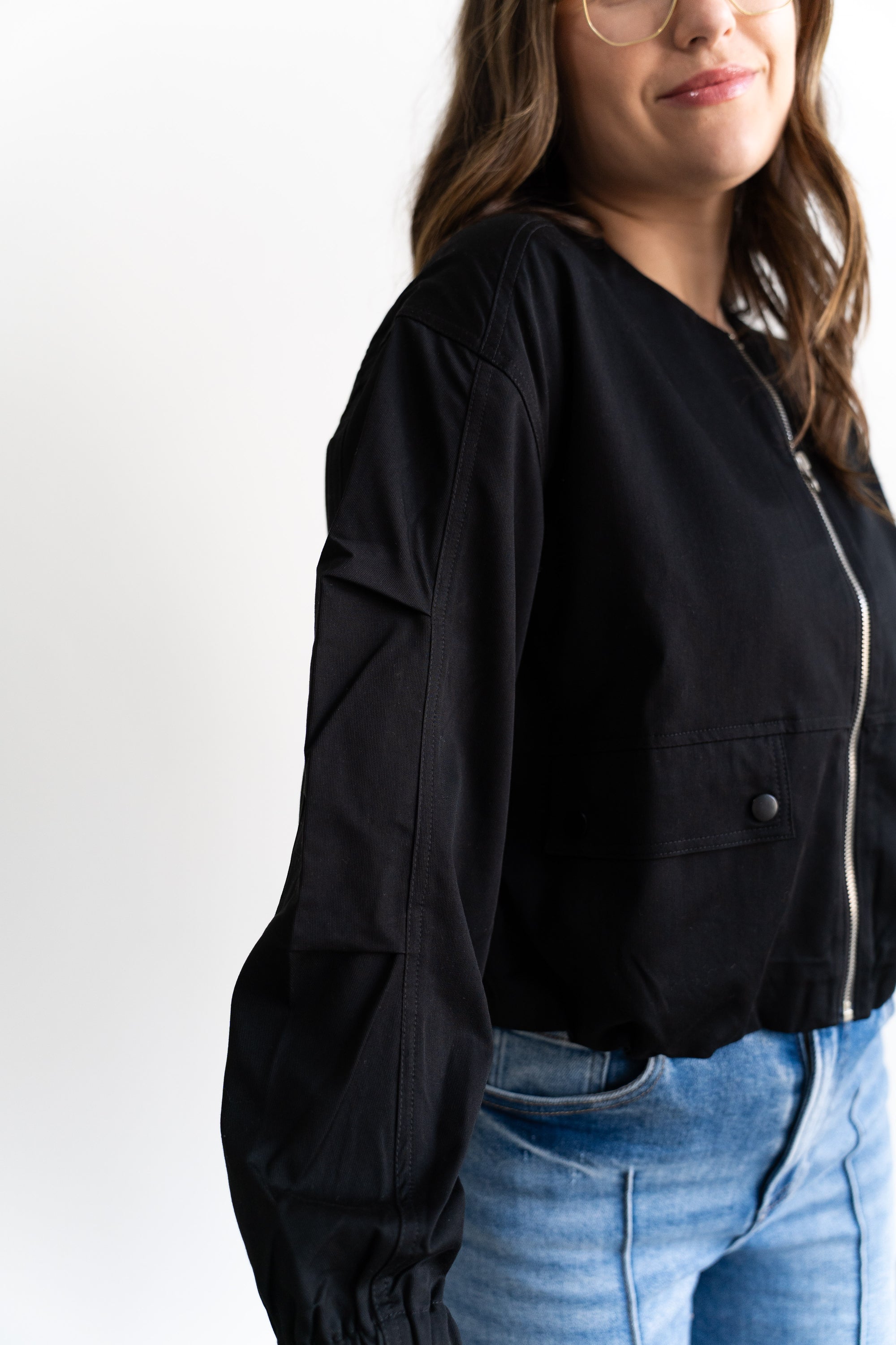 Camille Zip Front Top