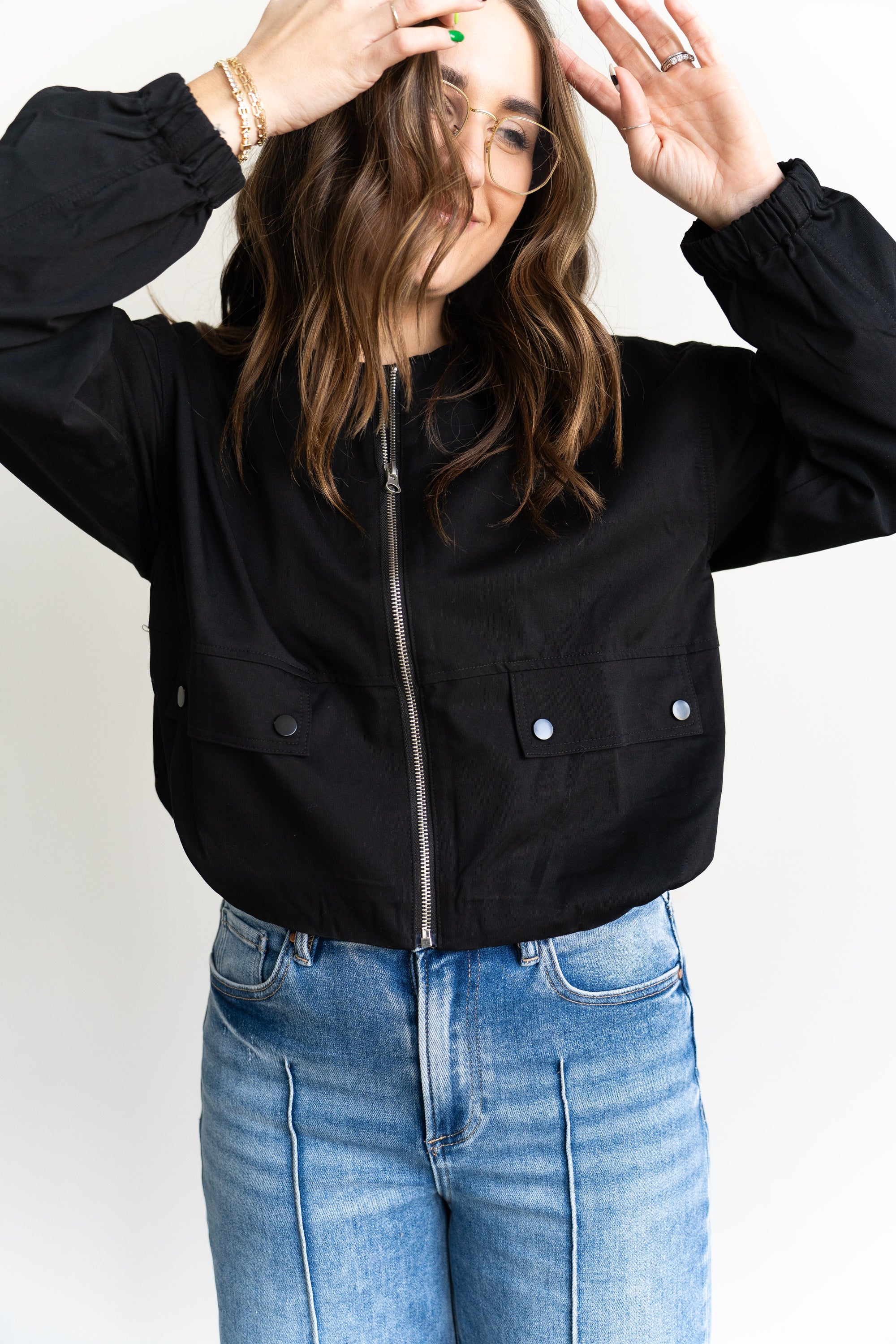 Camille Zip Front Top