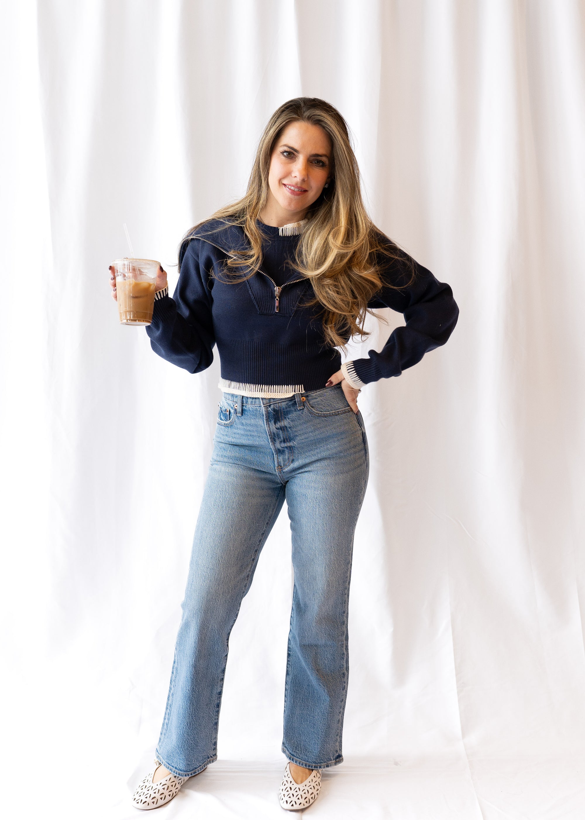 Clara Crochet Thread Sweatshirt