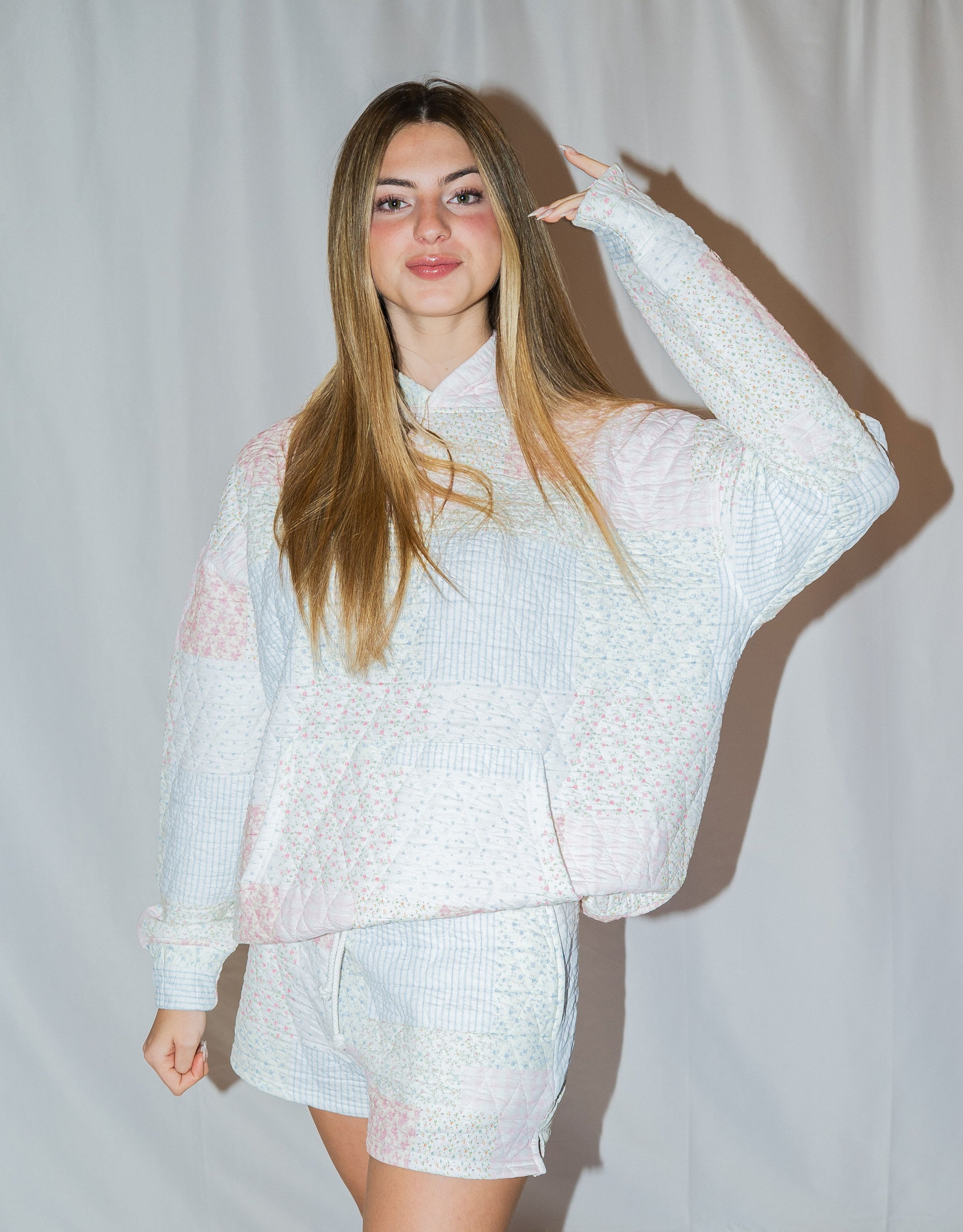 Quilted Pastel Hoodie