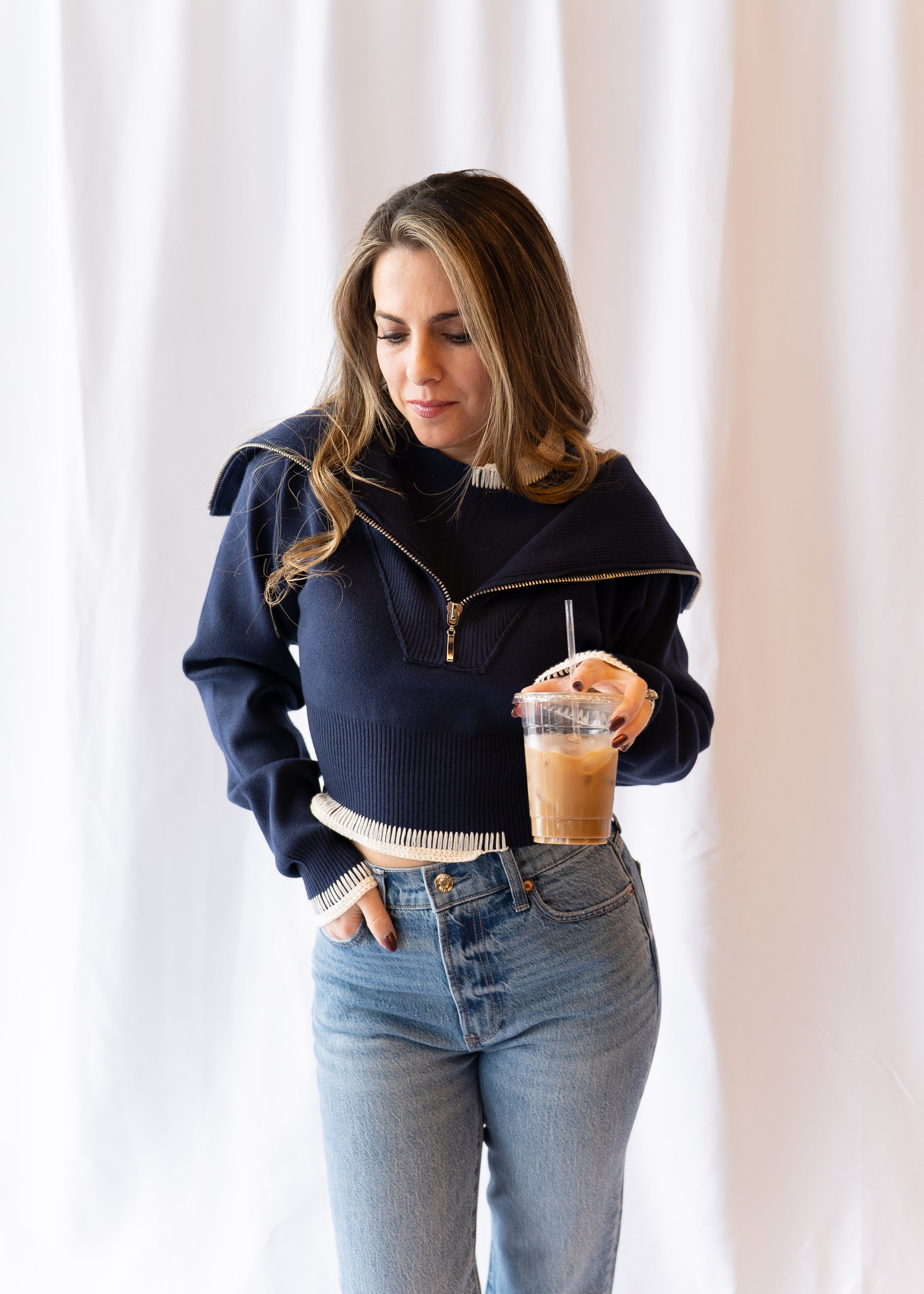 Clara Crochet Thread Sweatshirt