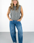 Campus Girl Geometric Sweater Vest