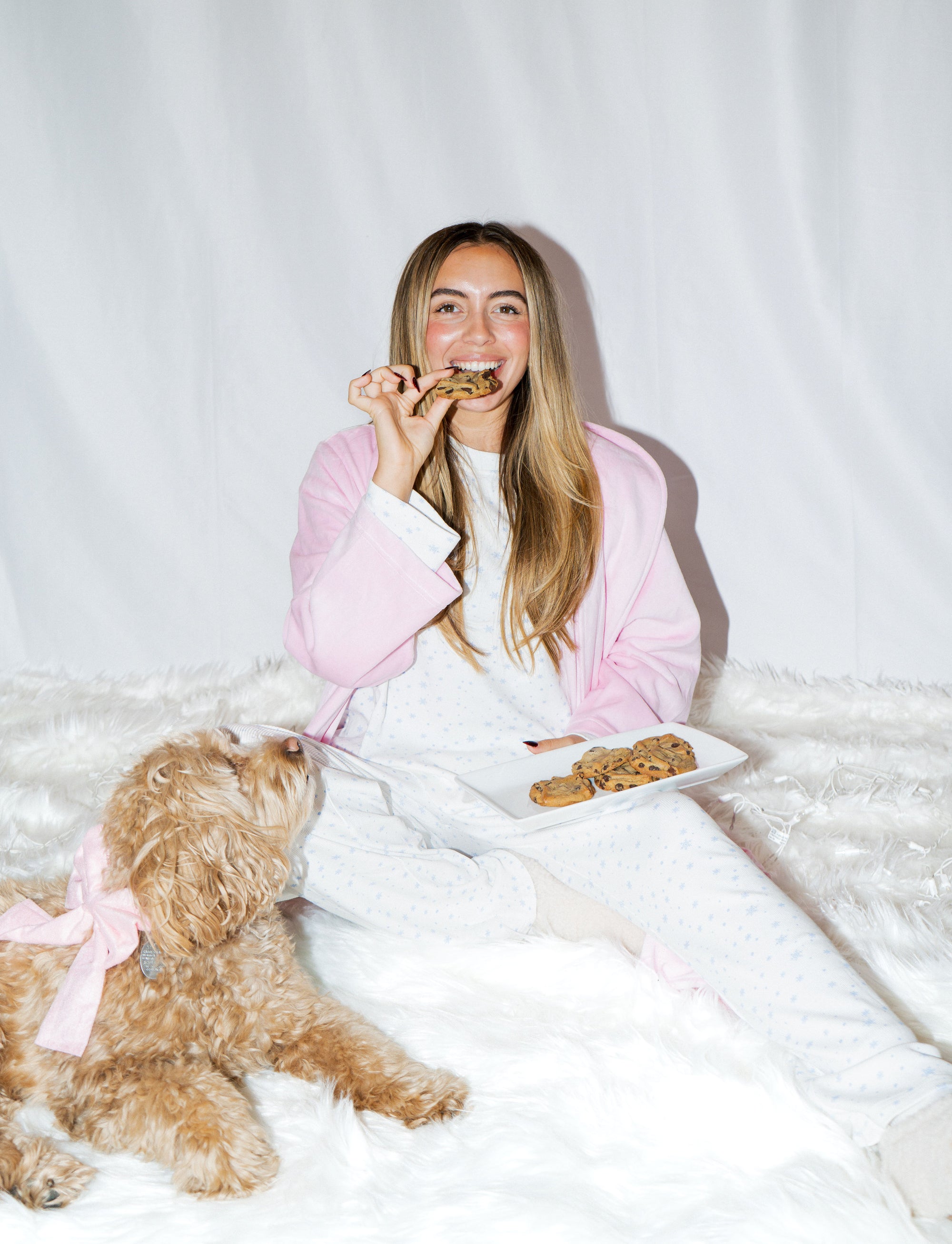 Snowflake Long Sleeve Pajama Pants