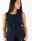 East Gate Pinstripe Waistcoat