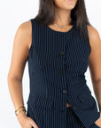 East Gate Pinstripe Waistcoat