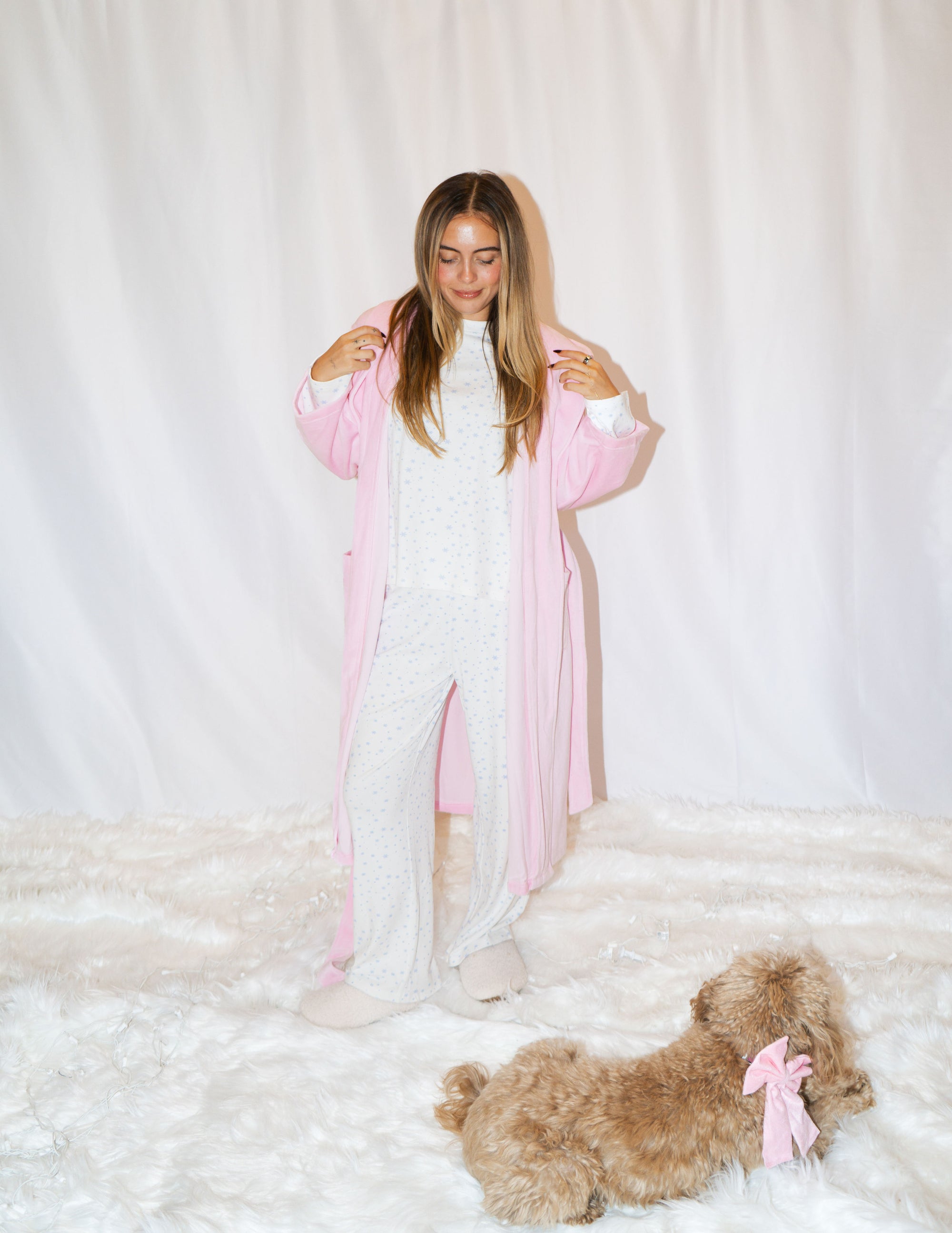 Snowflake Long Sleeve Pajama Pants